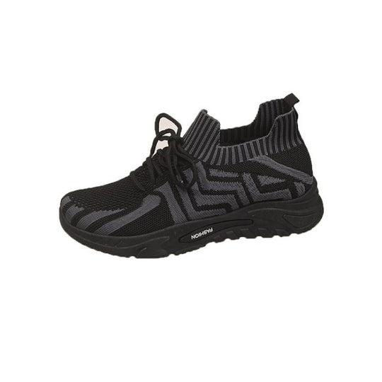 Damen Sportliche Sneakers mit flexibler Strick-Oberfläche und komfortabler Dämpfung R&B