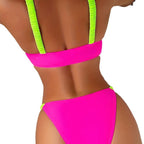 Damen Triangel-Bikini mit verstellbaren Trägern und modernen Rüschenelementen R&B