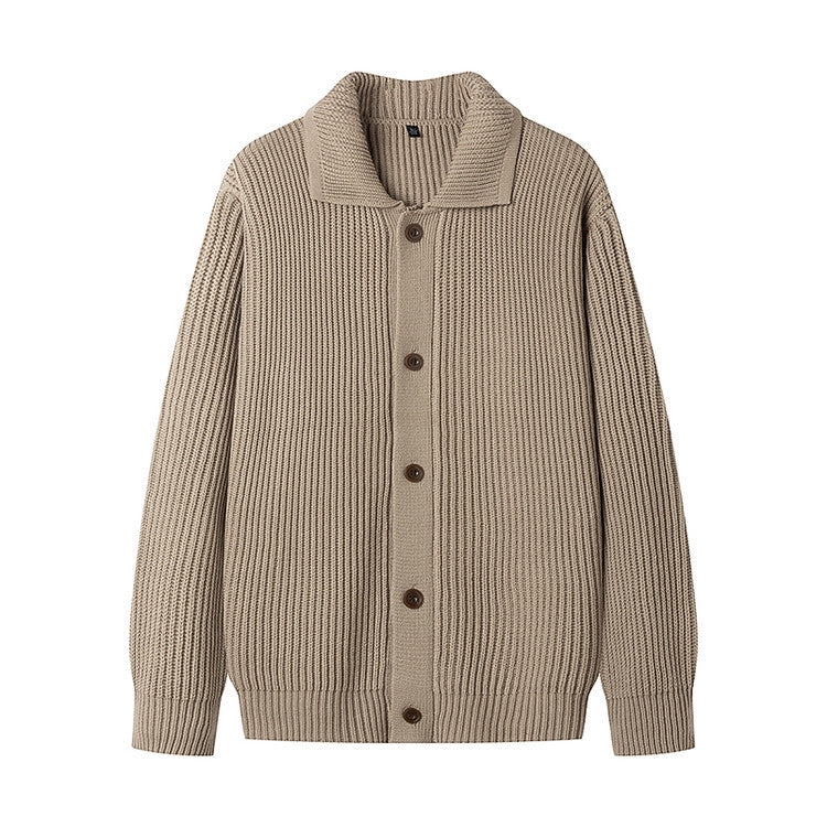 Herren Strickjacke mit sportlichem Design und modischem Schalkragen R&B