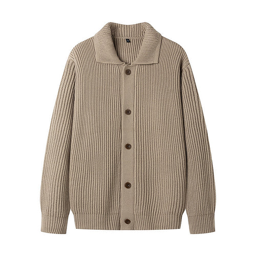 Herren Strickjacke mit sportlichem Design und modischem Schalkragen R&B