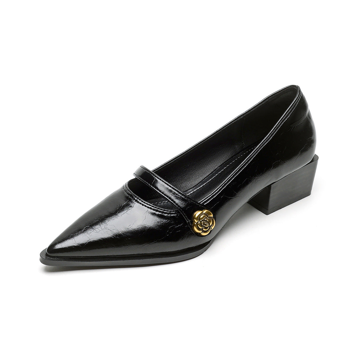 Damen elegante Pumps mit modischer Schnallenverzierung