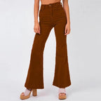 Damen Schlaghose mit hohem Taillenschnitt und Komfortbund R&B
