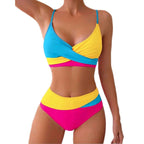 Damen Hochgeschnittener Bikini mit geschmackvollem Wickeldesign R&B