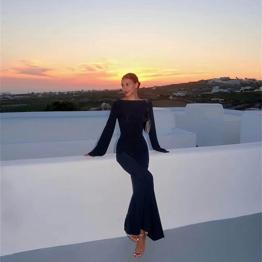 Damen elegantes, figurbetontes Abendkleid R&B