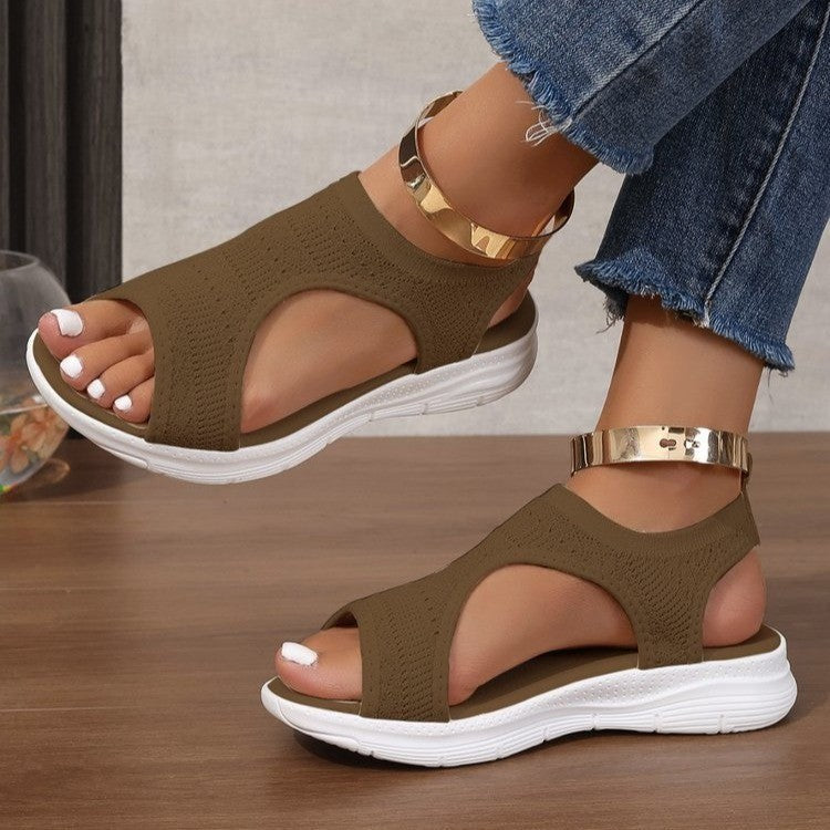Damen Komfortable Freizeit-Sandalen mit atmungsaktivem Obermaterial und rutschfester Sohle R&B