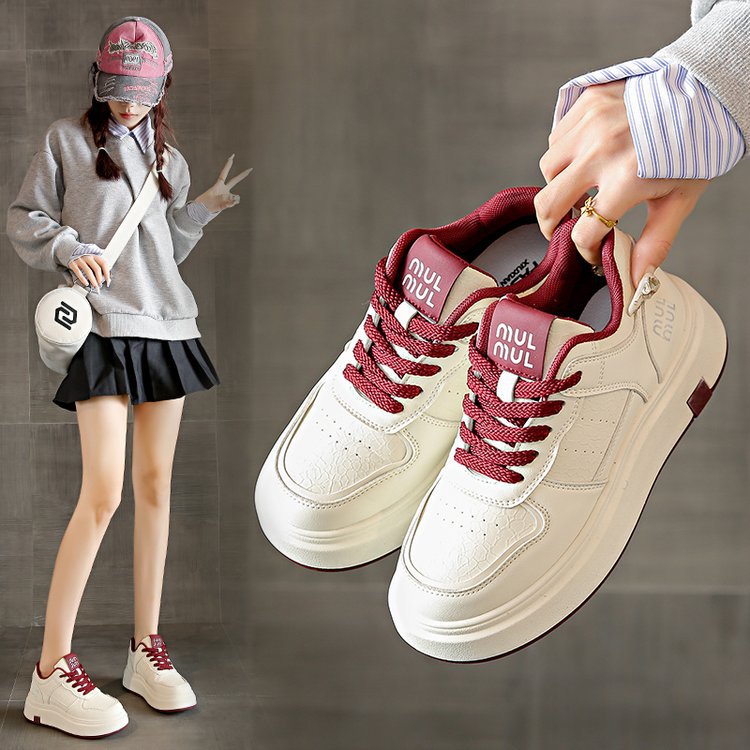 Damen modische Sneakers mit dicker Laufsohle und sportlichem Obermaterial R&B