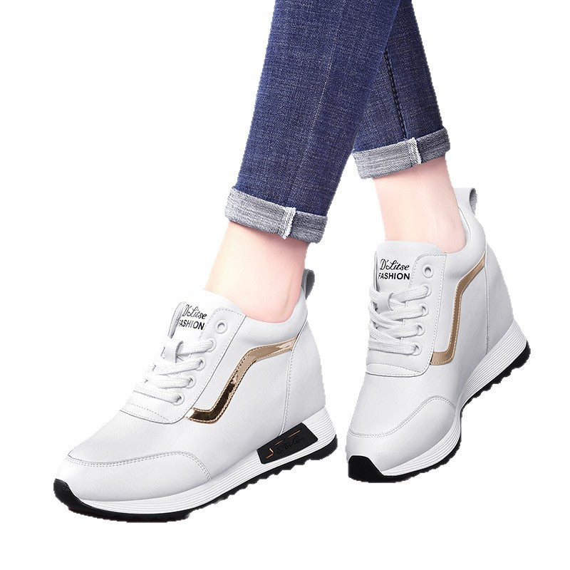 Damen Modische Sneakers mit hoher Plateausohle R&B