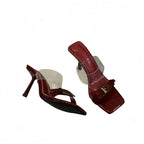 Damen elegante transparente High Heel Sandalen R&B