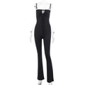 Damen Figurbetonter Jumpsuit mit raffinierter Schnürung R&B