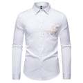 Herren Langarmhemden mit einzigartigem Stickdesign R&B