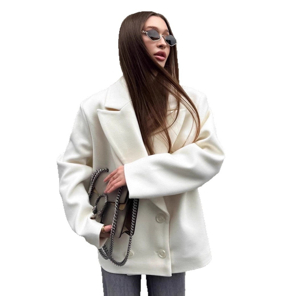 Damen modische oversized Blazerjacke mit schickem Design R&B