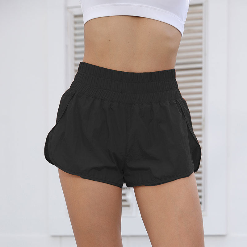 Damen Sportliche Laufshorts mit elastischem Bund und seitlichen Taschen R&B