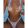 Damen Triangel-Bikini mit verliR&Btem Dekor und verstellbarem Halter R&B