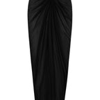 Damen einseitiger Badeanzug mit elegantem Drapierungsdesign und passendem Pareo R&B