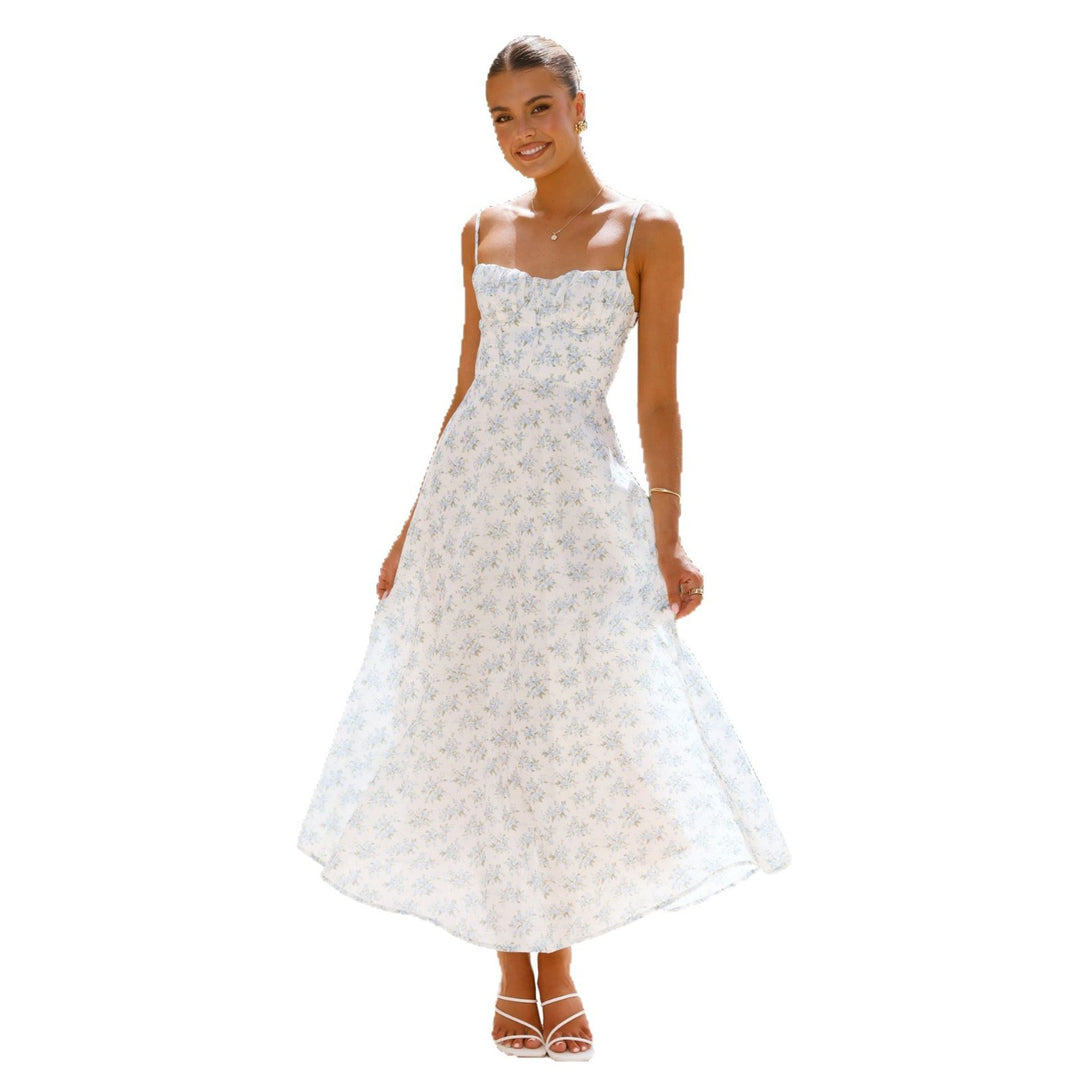 Damen Maxikleid mit zarten Blumenmuster R&B