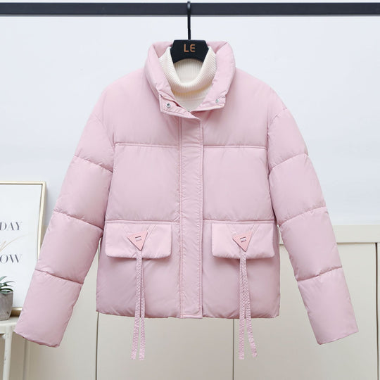 Damen gesteppte Übergangsjacke mit hohem Kragen und modernen praktischen Taschen R&B