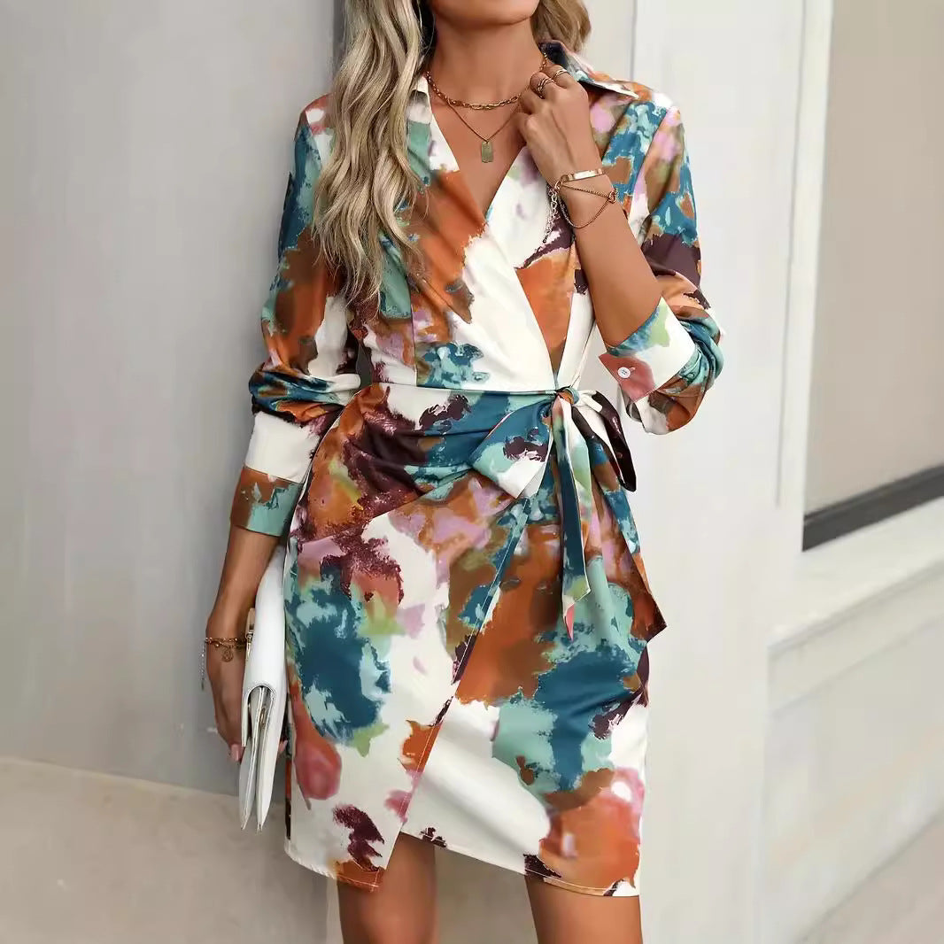 Damen Wickelkleid mit geschmackvollem Farbverlauf R&B
