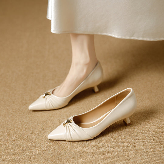 Damen elegante spitze Pumps mit dekorativer Schleife R&B
