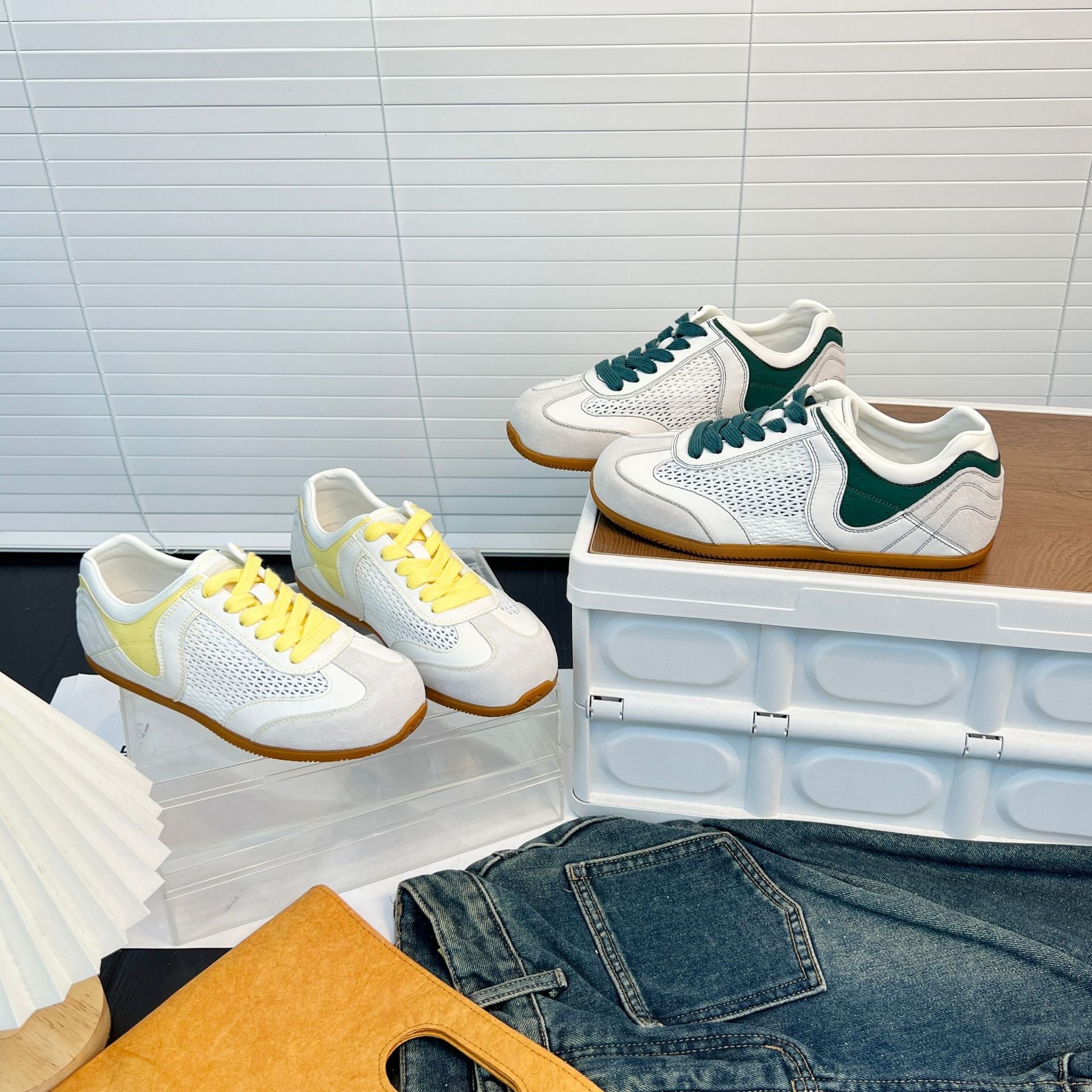 Damen Sportliche Freizeitsneakers mit atmungsaktiver Mesh-Oberfläche und flexibler Sohle R&B