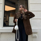 Damen Blazer aus weichem Wildleder mit praktischen Taschen R&B