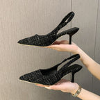 Damen Slingback-Pumps mit modischer Struktur