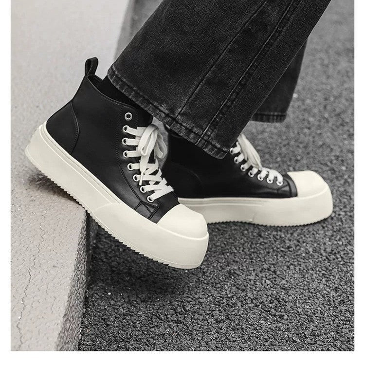 Damen Hochschaft Sneakers mit stylischem Plateau und robustem Obermaterial