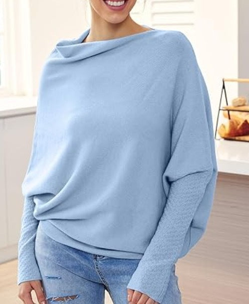 Damen Oversized Pullover mit weitem Schnitt und eleganten Details R&B