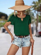 Damen Bluse mit fließendem Schnitt und verspielten Rüschendetails R&B