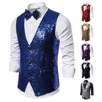 Herren eleganter Paillettenblazer mit passendem Fliege