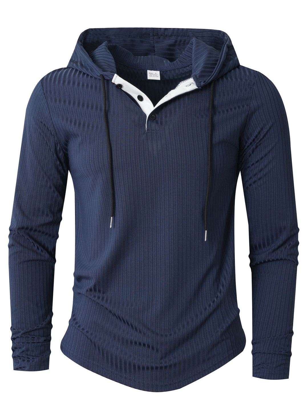 Herren Sportlicher Langarm-Hoodie mit strukturierter Oberfläche R&B
