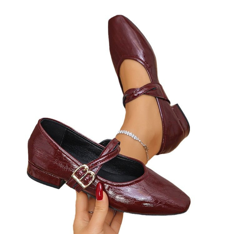 Damen Ballerinas mit dekorativer Schließe und elegantem Obermaterial R&B
