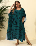 Damen lässiges Maxikleid mit asymmetrischem Saum und Animal-Print R&B