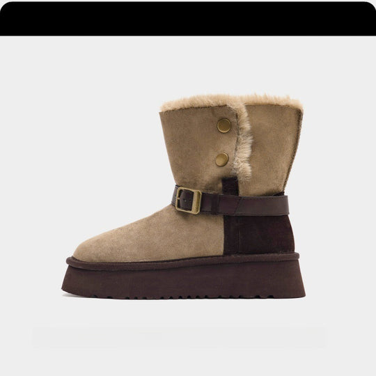 Damen kuschelige Winterstiefel mit warmem Futter und stylishen Details R&B