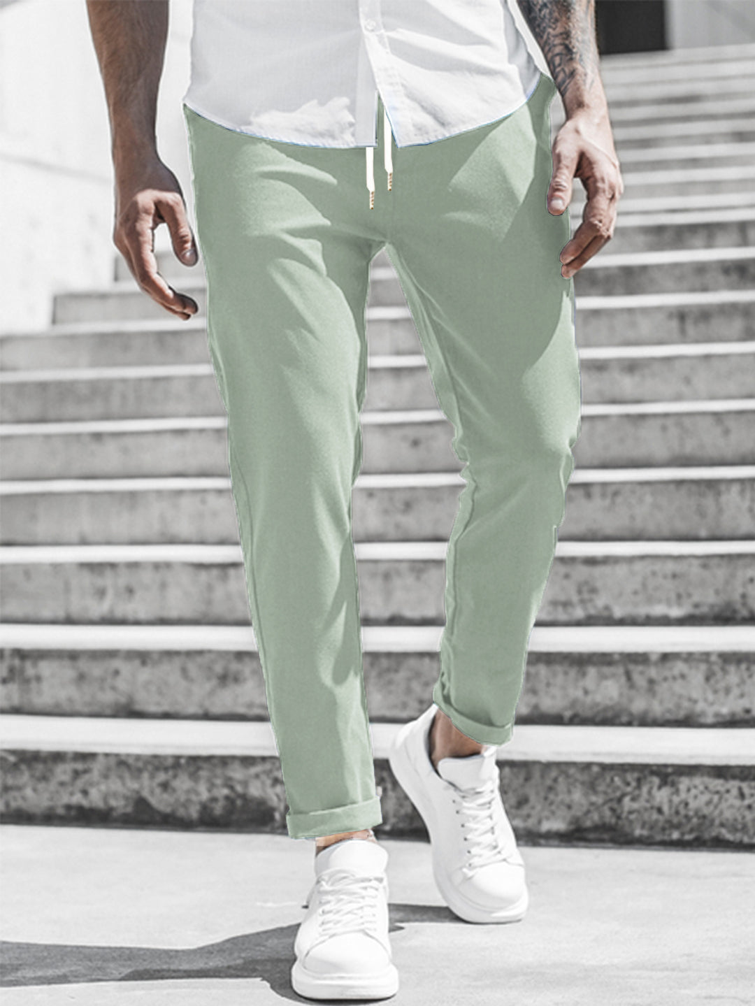 R&B Herren Freizeithose mit Kordelzug und Seitentaschen