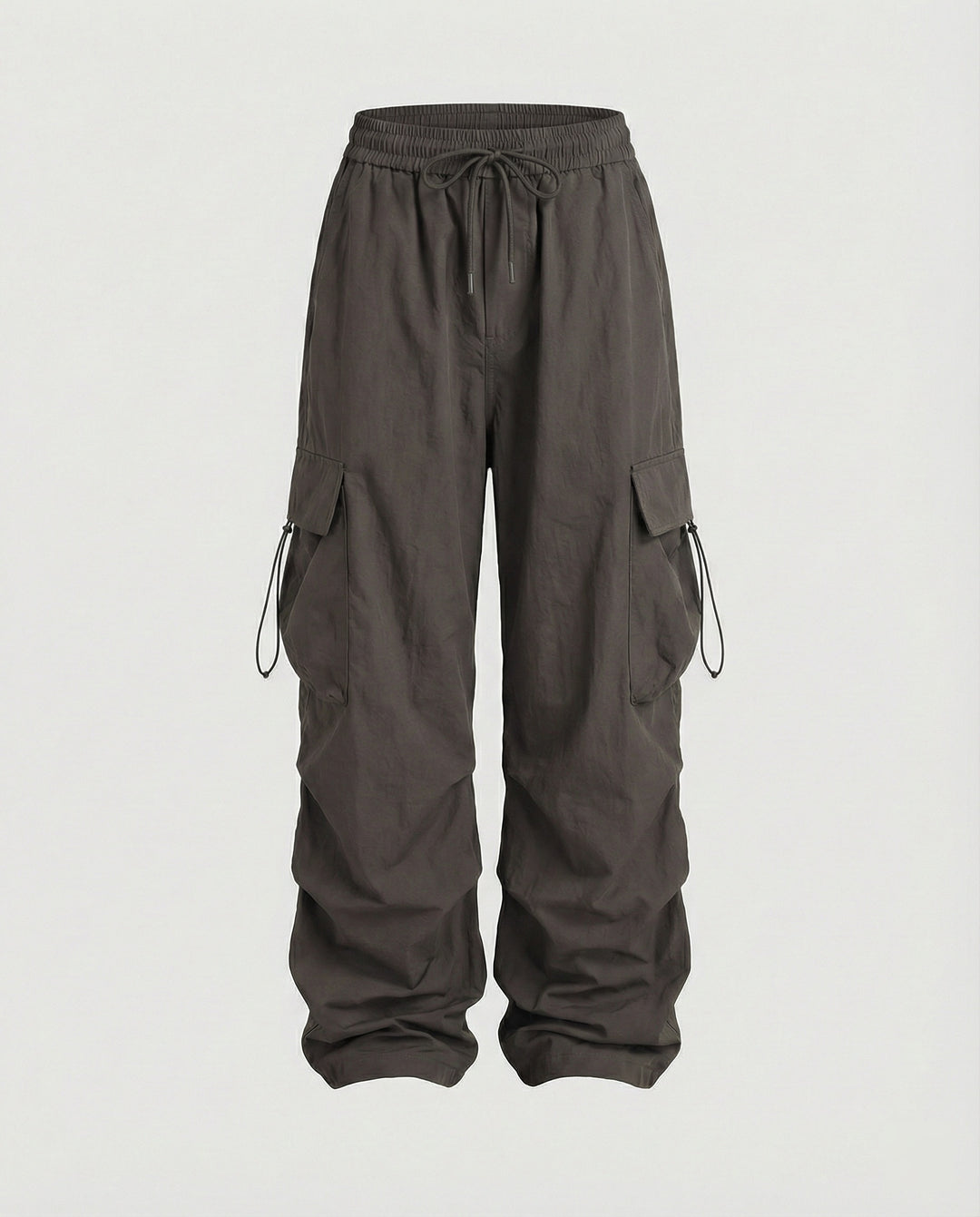 Utilitaristische Cargohose mit hoher Taille großen Klapptaschen und verstellbarem Saum R&B