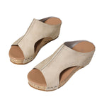 Damen Wedge-Sandaletten aus Kork mit stilvollen Einsätzen R&B