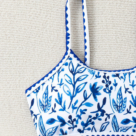 Damen Hochtailliertes Bikiniset mit floralem Design R&B