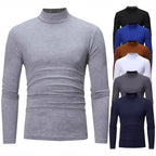 Rollkragen Langarmshirt Herren aus Baumwolle