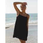 Damen Leichtes Sommerkleid mit Spaghetti-Trägern und fließendem Schnitt R&B