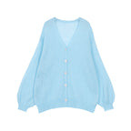 Strickjacke Damen flauschig mit Puffärmeln