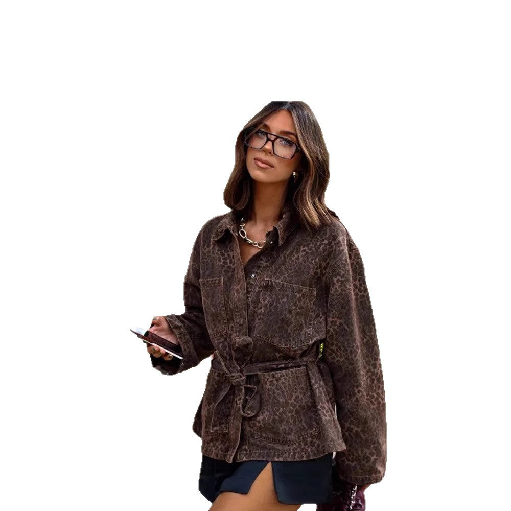 Damen Utility-Jacke mit Gürtel R&B
