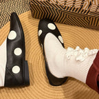 Damen Ballerinas mit modischem Punktedesign und flexibler Sohle R&B