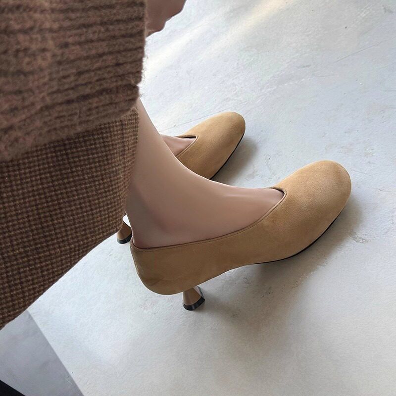 Damen spitze Wedge-Pumps aus samtweichem Velours R&B