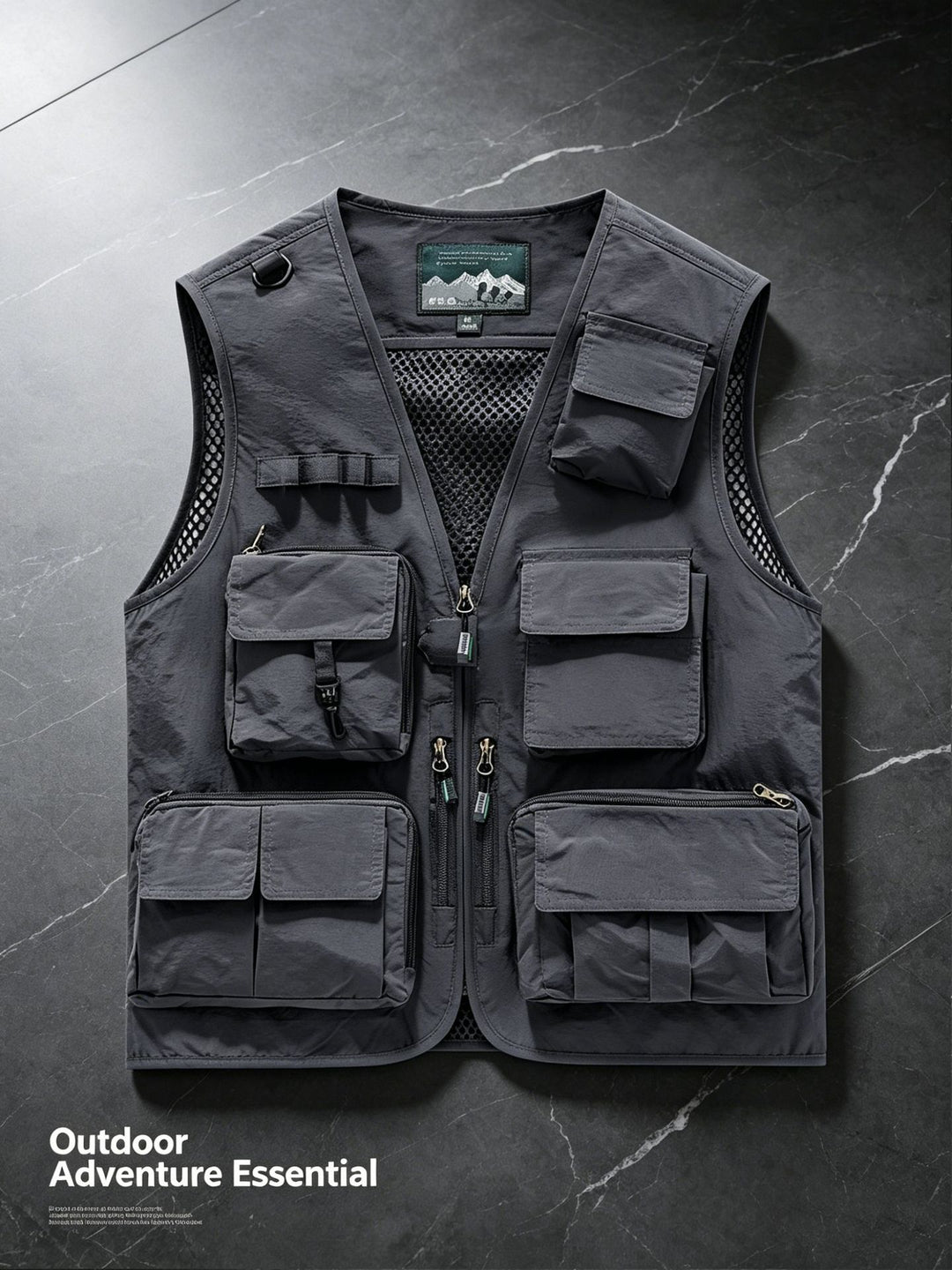 Unisex nan multifunktionale Outdoorweste mit zahlreichen Taschen und Netzfutter R&B