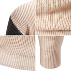 Herren modischer Rollkragenpullover mit grafischem Farbblockdesign R&B