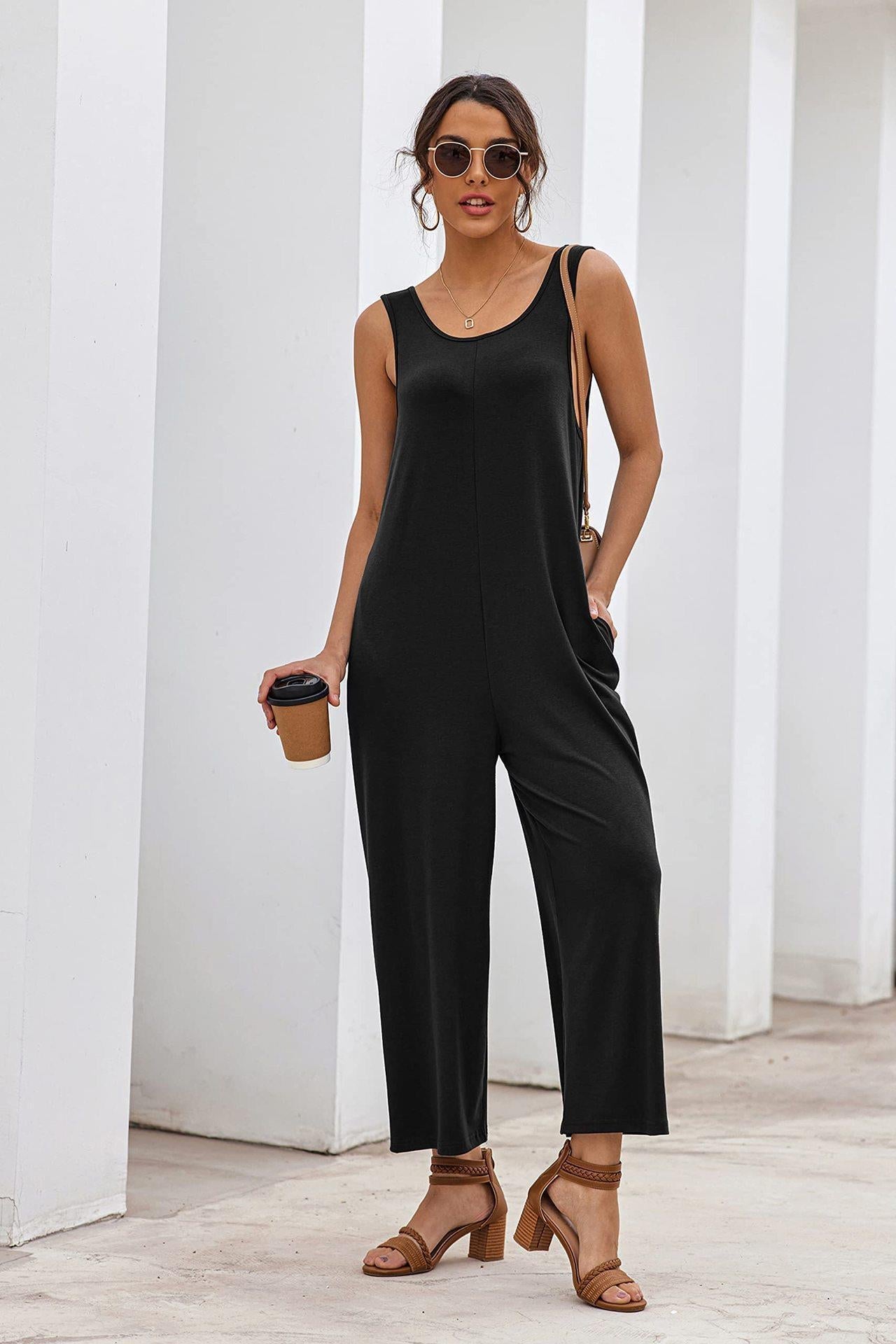 Damen Overall mit weit geschnittenem Bein R&B