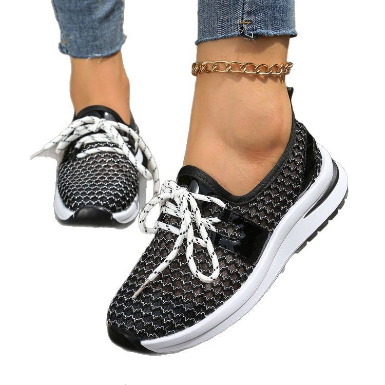 Damen Atmungsaktive Sneaker mit flexibler Netzstruktur und rutschfester Profilsohle R&B