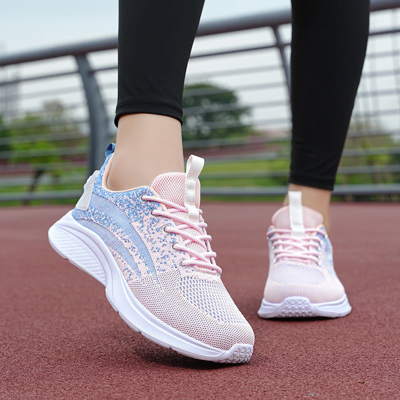 Damen Fitness-Sneaker mit atmungsaktiver Mesh-Oberfläche und stoßdämpfender Sohle