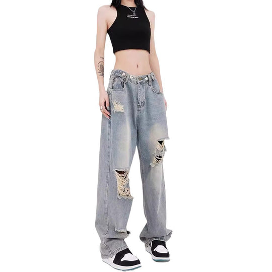 Damen Weite Destroyed Jeans im lässigen Schnitt R&B