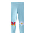 Mädchen Leggings mit buntem Schmetterlings- und Blumenapplikationen R&B